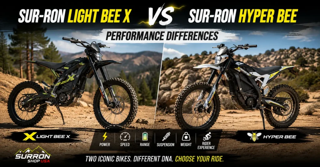 Sur Ron Light Bee X Off Road Dirt Bike vs Sur Ron Hyper